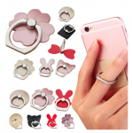 Prstýnkový stojánek na mobil | Černý čtyřlístek, Růžová mašlička, Růžový čtyřlístek, Zlaté kolečko, Zlatý zajíček